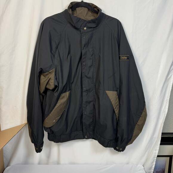 FootJoy Other - Footjoy Dryjoy Windbreaker Jacket Mens Large Black/Houndstooth